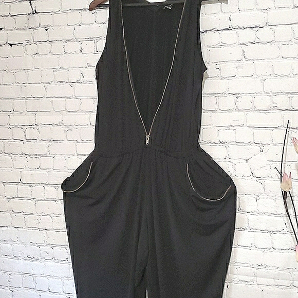 City Chic Sleeveless Baggie Jumpsuit Black Size XS